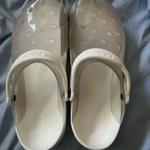Brand new white/clear crocs